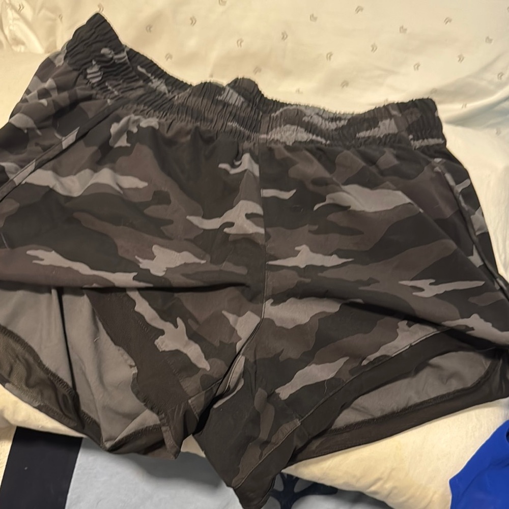 Athleta Women's Camouflage Athletic Shorts - Black and Gray